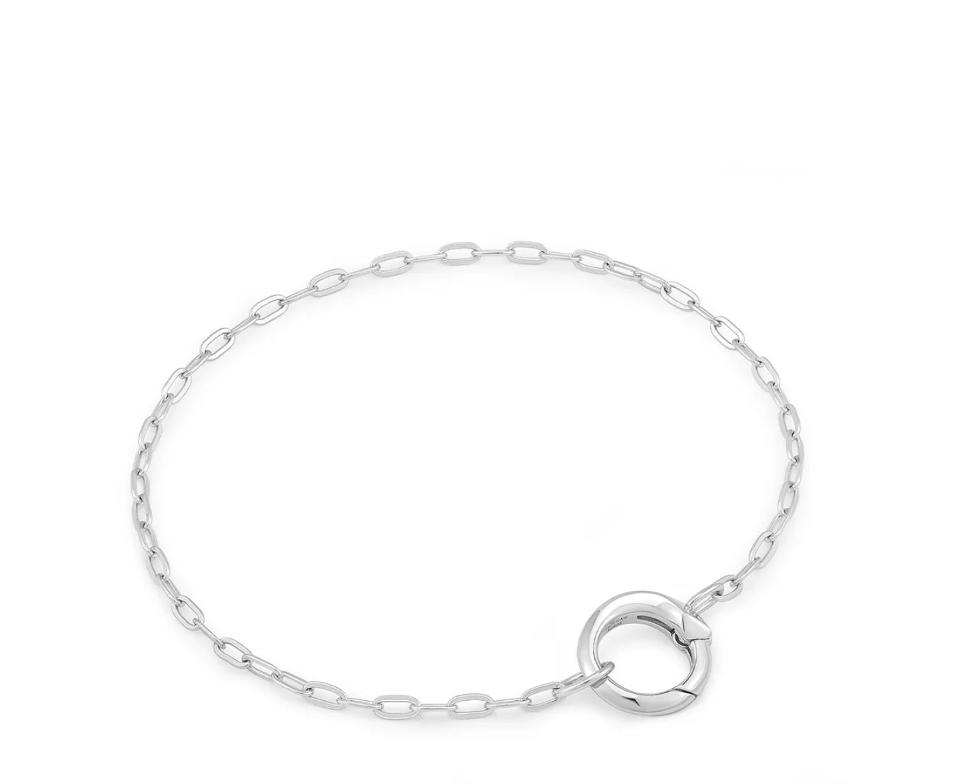 Silver Mini Link Charm Chain Connector Bracelet