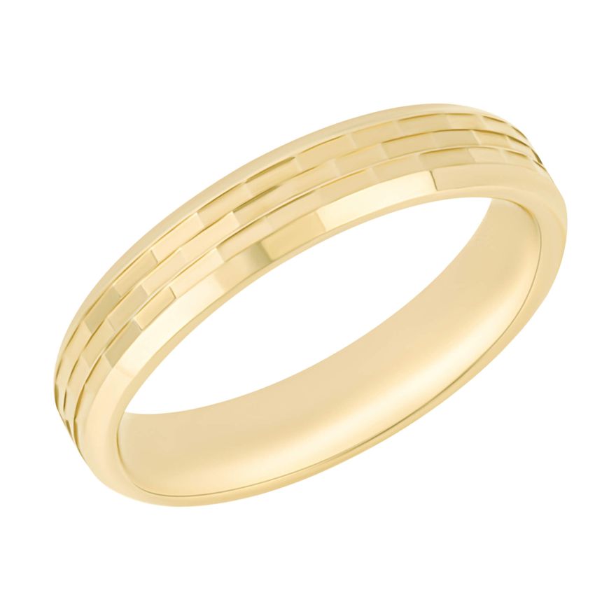 9ct Yellow Gold Snake Textured Ring