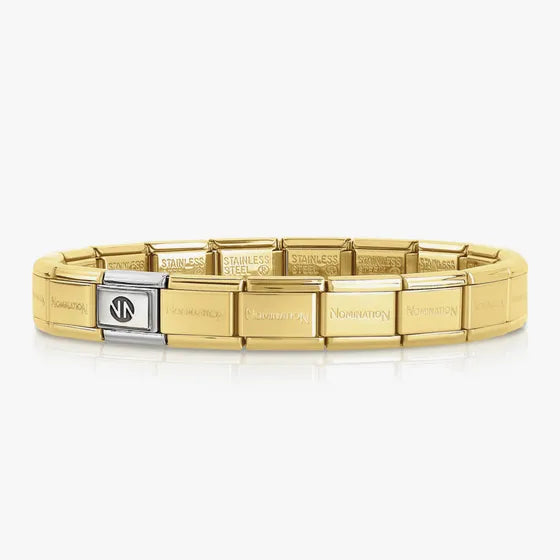 Nomination CLASSIC Gold Coloured Base Charm Bracelets in stainless steel