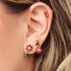 Hannah Martin Mismatched Flower Stud Earrings
