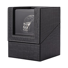 Load image into Gallery viewer, Luxury Crocodile Leather Single Automatic Modern Wooden Watch Winder
