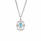 Royal Clogau® Sterling Silver Gateways Pendant with Swiss Blue Topaz