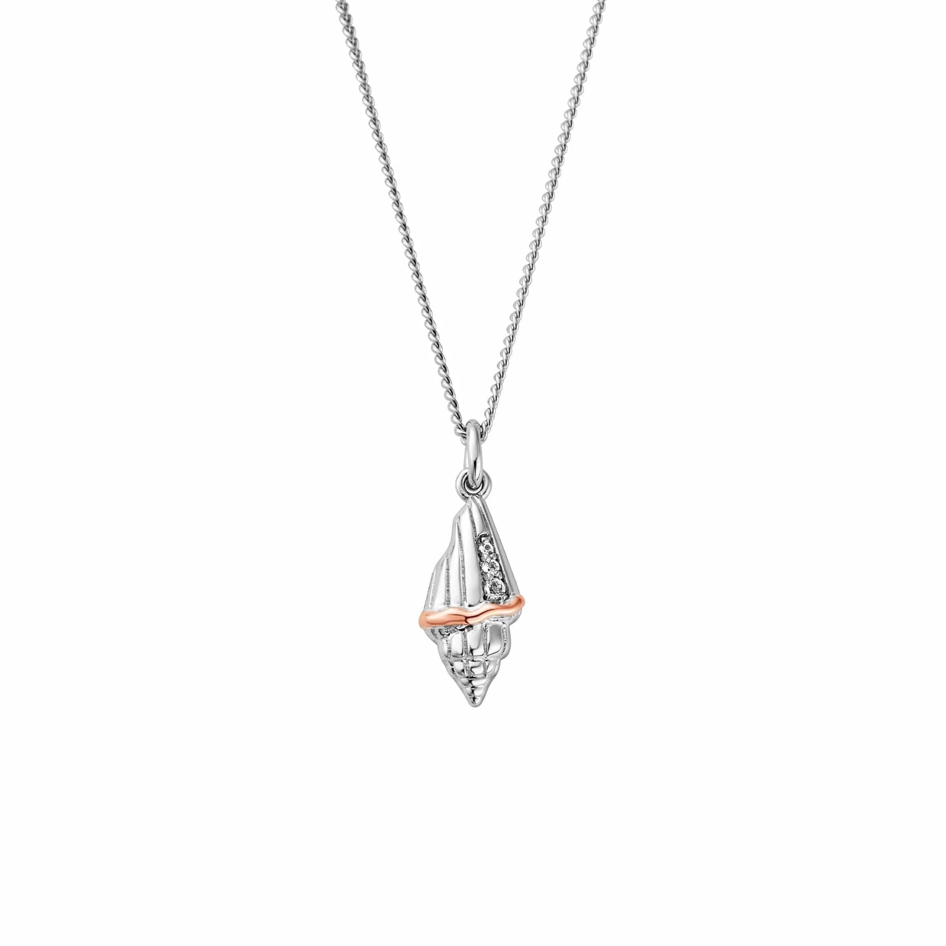 Clogau® Nature's Wonder Sterling Silver Seashell Pendant with Topaz