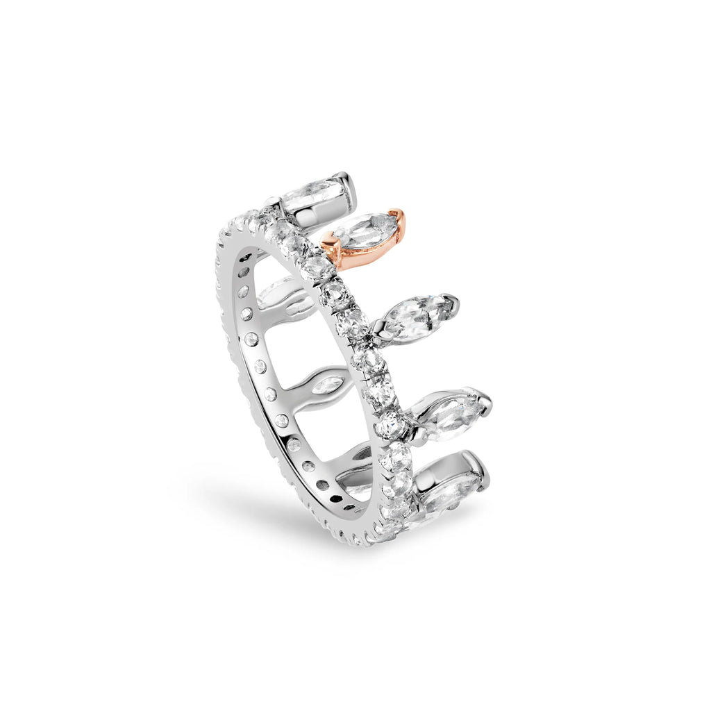 Clogau® Celebration Sterling Silver Crown Ring with Topaz