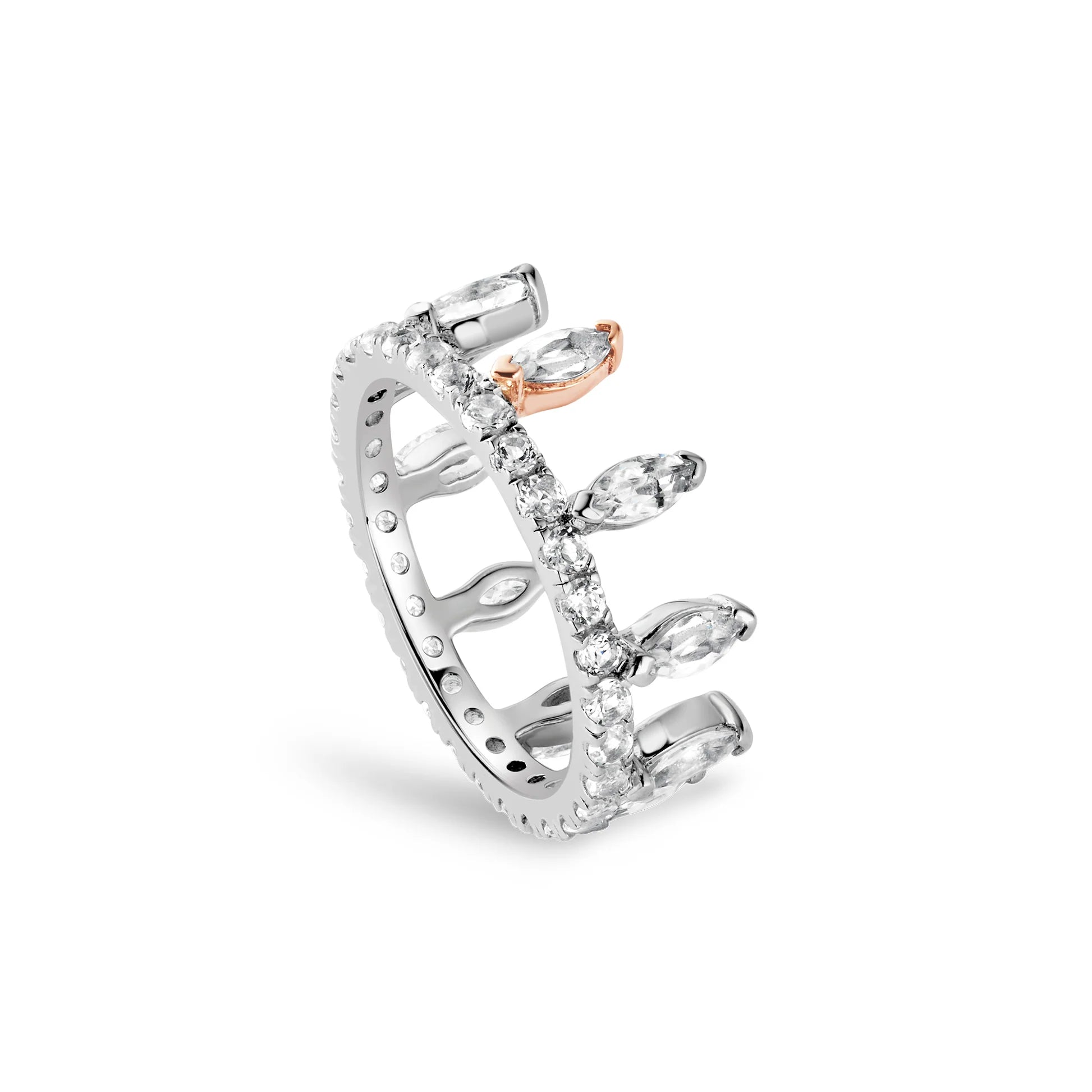 Clogau® Celebration Sterling Silver Crown Ring with Topaz