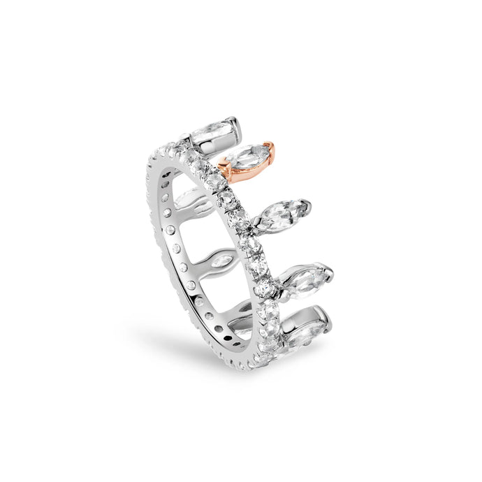 Clogau® Celebration Sterling Silver Crown Ring with Topaz