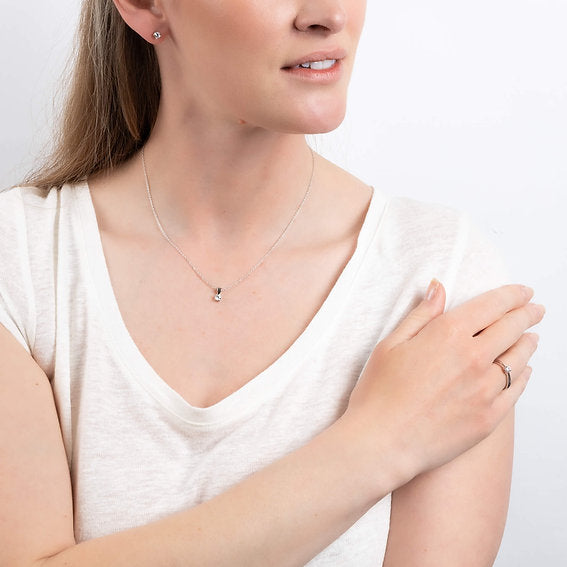 Diamonfire 4 Claw Set 0.25ct Zirconia Necklace