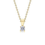 Diamonfire Gold Plated 4 Claw Set 0.25ct Zirconia Necklace