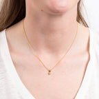 Diamonfire Gold Plated 4 Claw Set 0.25ct Zirconia Necklace