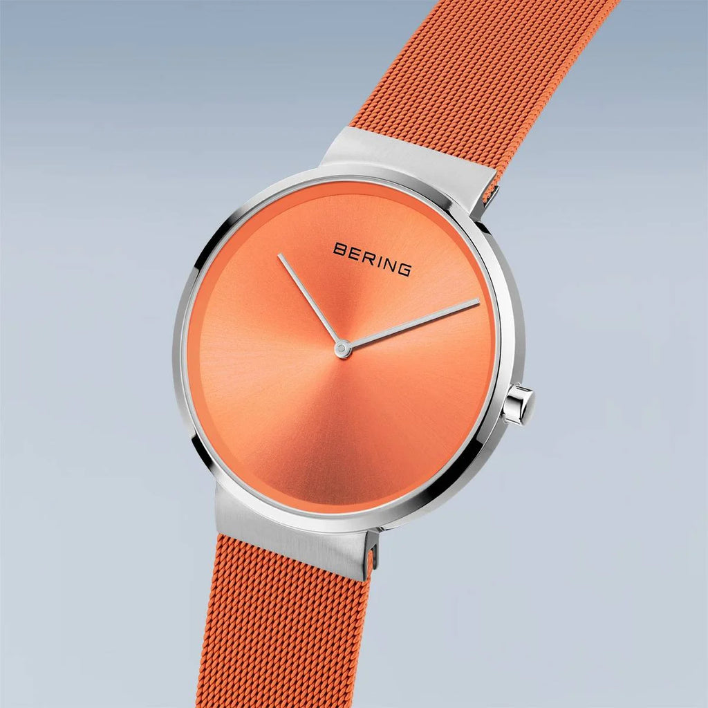Bering Ladies Orange Silver Watch 14539-505