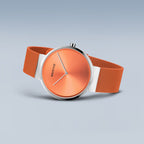 Bering Ladies Orange Silver Watch 14539-505
