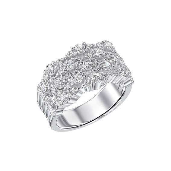 Diamonfire Zircornia Cluster Statement Ring