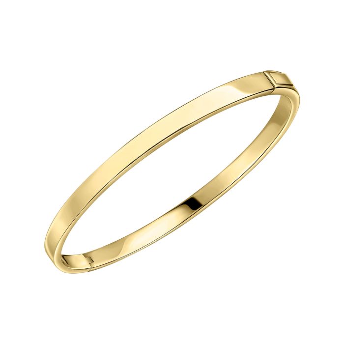 Gold Plain Hinged Bangle