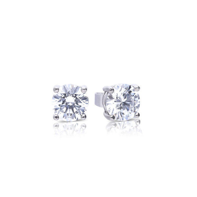 Diamonfire 4 Claw Set 1.5ct Zirconia Stud Earrings