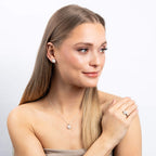 Diamonfire Shell Pearl and Zirconia Halo Stud Earrings