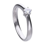 Diamonfire Claw Set 0.25ct Zirconia Solitaire Ring