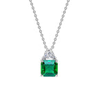 Diamonfire Emerald Green Square Cut Necklace