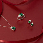 Diamonfire Emerald Green Square Cut Necklace