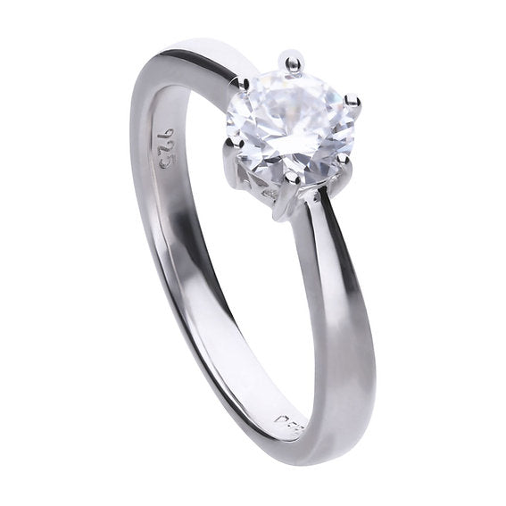 Claw Set 1ct Zirconia Solitaire Ring