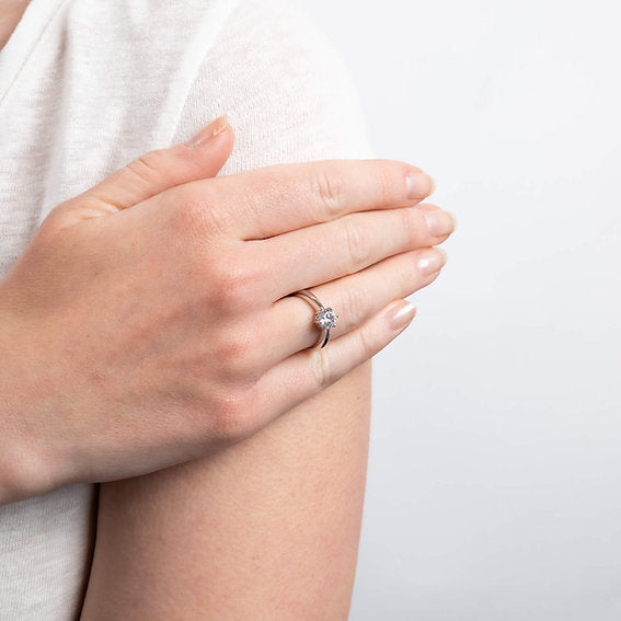 Claw Set 1ct Zirconia Solitaire Ring