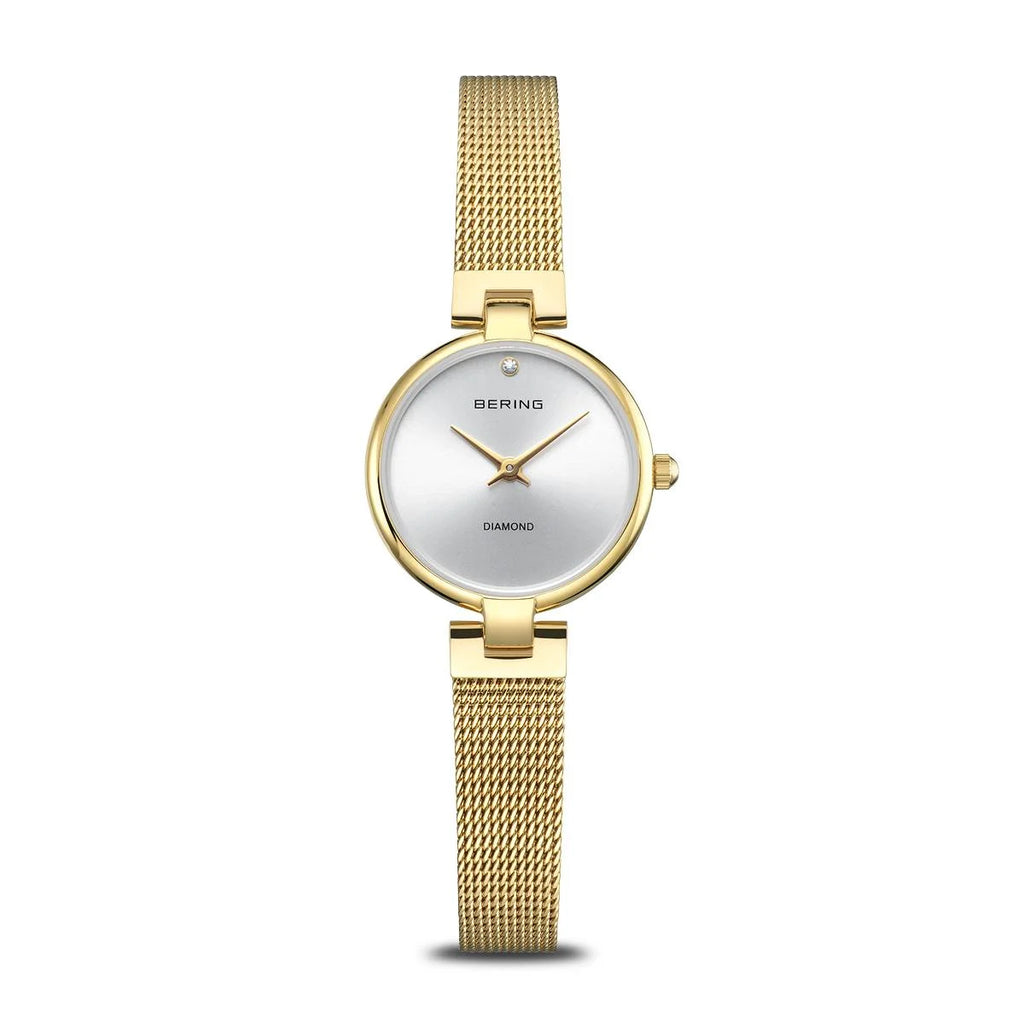 Bering Ladies Gold Watch with Diamond 17724-330