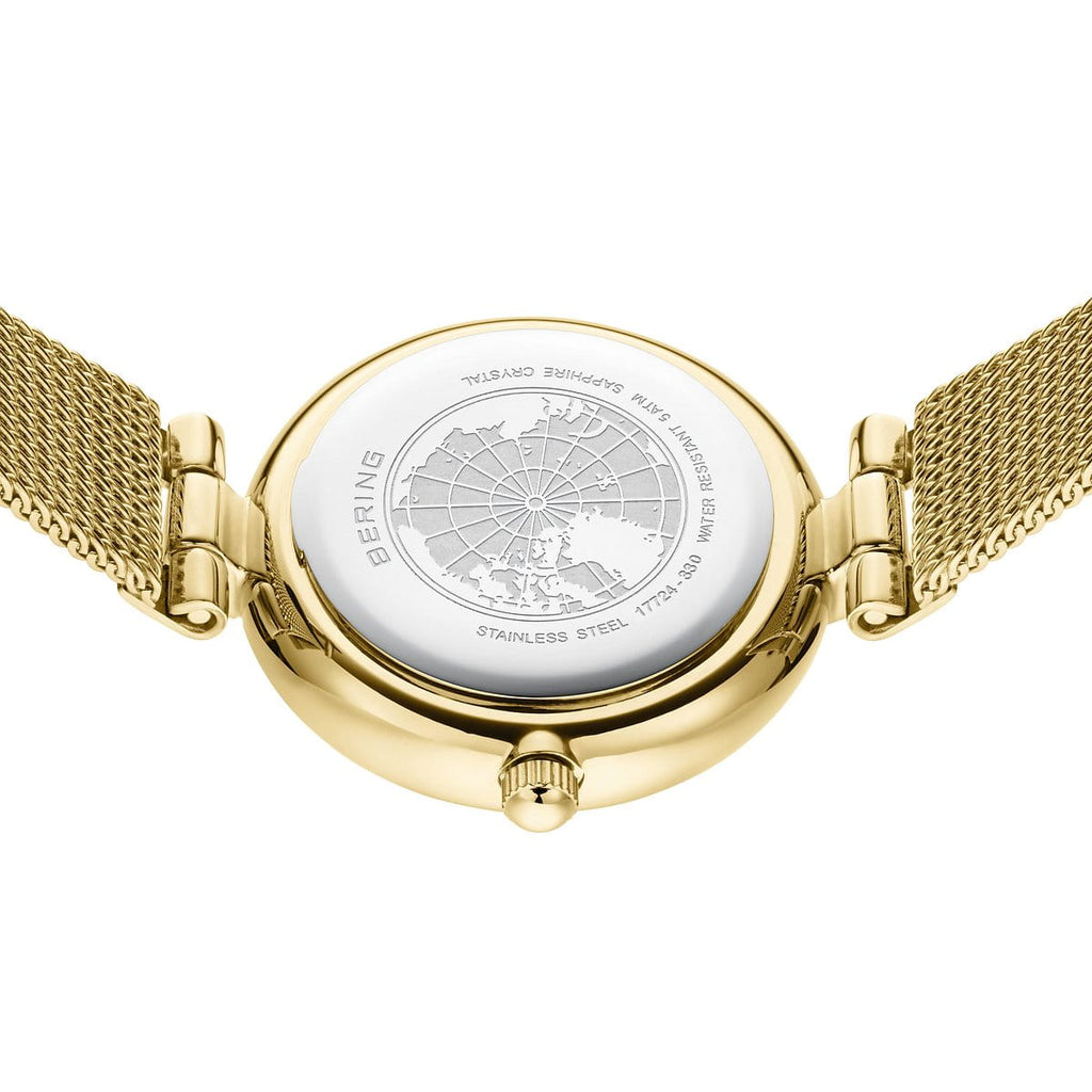 Bering Ladies Gold Watch with Diamond 17724-330