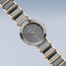Load image into Gallery viewer, Bering Ladies Ceramic Grey Rose Gold Watch 111435-768
