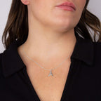 Silver Initial Pendant Letter A