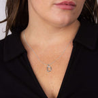 Silver Initial Pendant Letter D