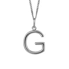 Silver Initial Pendant Letter G
