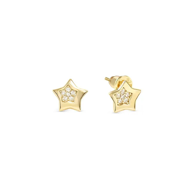 Nomination Petit Sparkle Gold Star Stud Earrings