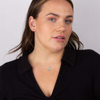 Silver Initial Pendant Letter M