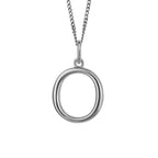 Silver Initial Pendant Letter O