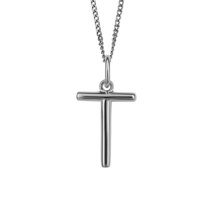 Silver Initial Pendant Letter T