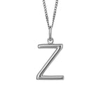 Silver Initial Pendant Letter Z