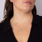 Silver Initial Pendant Letter B