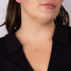 Silver Initial Pendant Letter C