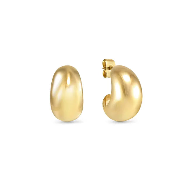 Nomination Ecclectica Gold Tone Small Moon Hoop Earrings