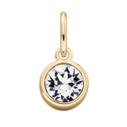 Gold Plated Crystal Birthstone Charm