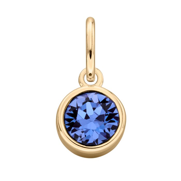 Gold Plated Crystal Birthstone Charm