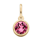 Gold Plated Crystal Birthstone Charm
