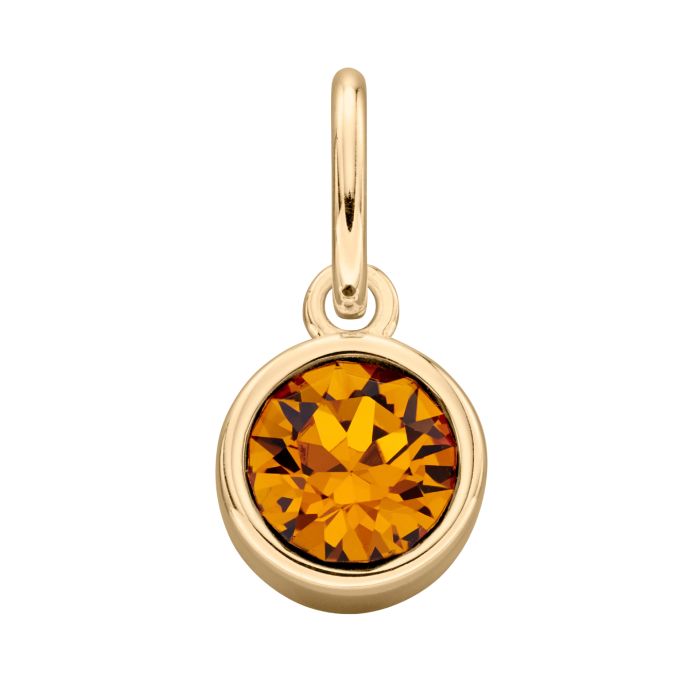 Gold Plated Crystal Birthstone Charm