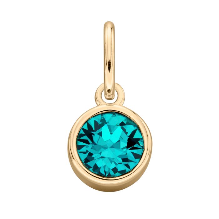 Gold Plated Crystal Birthstone Charm
