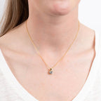 Diamonfire Gold Plated Four Claw 1.5ct Pendant