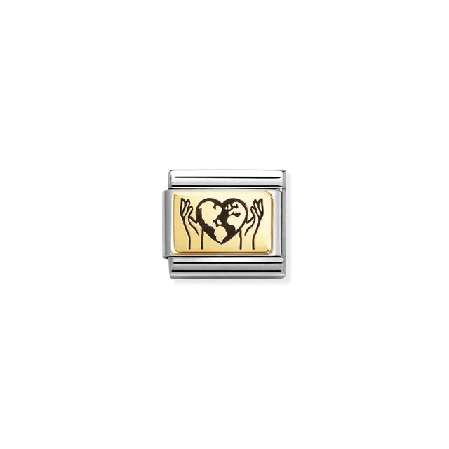 Nomination Classic Gold World In Your Hands Charm