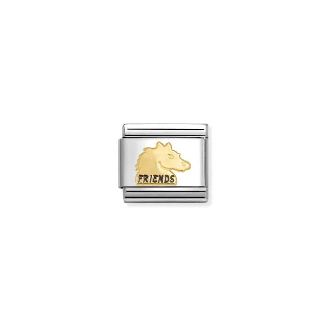 Nomination Classic Gold FRIENDS Horse Charm