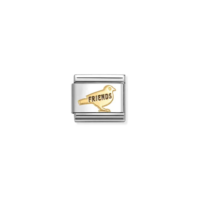Nomination Classic Gold FRIENDS Bird Charm