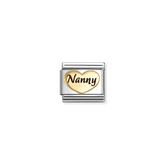 Nomination Classic Gold Nanny Heart Charm