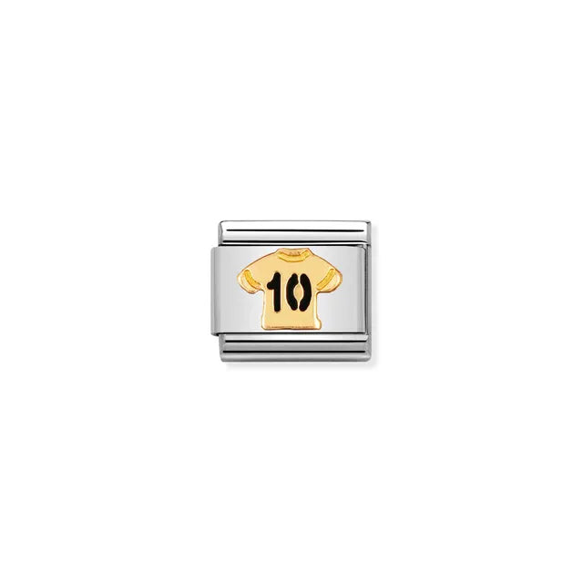 Nomination Classic Gold Number 10 Shirt Charm