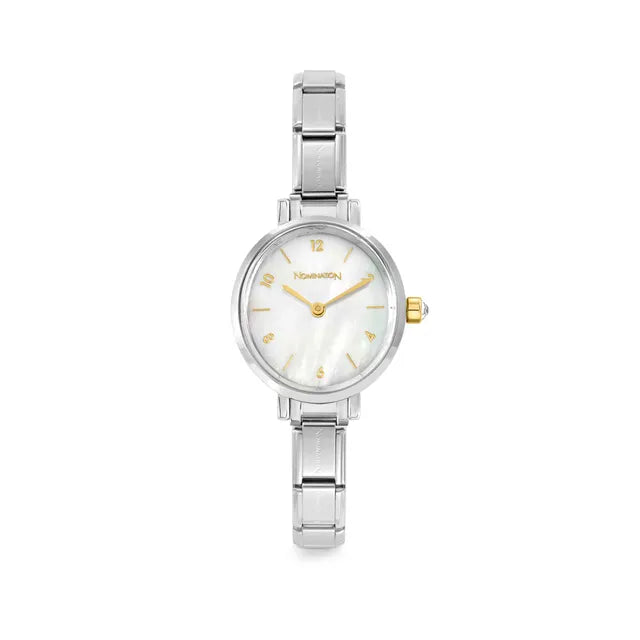 Nomination Paris Oval Watch with Mother of Pearl Face